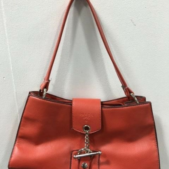 Red Leather Prada Purse - Picture 1 of 3